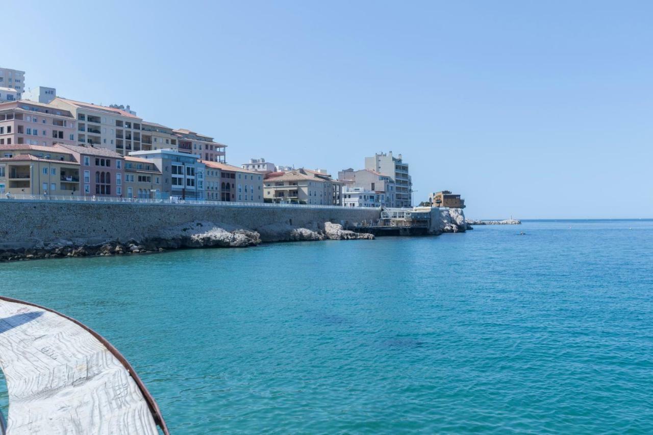 Stud Terras Ville Corniche 2 Pers Stat Gratuit Rue Modif Suivt Possib Et Accord Exclusif Марсель Экстерьер фото